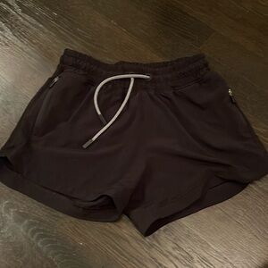 Athleta Girl L/12 athletic black shorts with pockets and adjustable waist